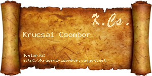 Krucsai Csombor névjegykártya